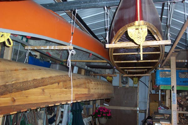 Don't store the canoe near any major heat source such as a furnace or 